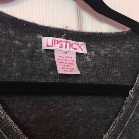 Dark grey blouse with gemstone buttons - Picture 3 of 3